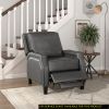 Push Back Reclining Chair Transitional Style Grey Color Self-Reclining Motion Chair 1pc Cushion Seat Modern Living Room Furniture