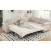 [NEW ARRIVED] [VIDEO PROVIDED] Sleeper Sofa, 2 in 1 Pull Out Couch Bed,6 seater sofa bed, L Shaped Sleeper Sectional Sofa Couch,Riveted sofa,104'' Lar