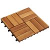 10 pcs Acacia Decking Tiles 11.8"x11.8"