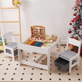 Kids Table and Chair Set with Storage,Table and Chairs for Kids 2-5, Toddler Table and Chair Set 2-4 Year Old, Toddler Activity Table, Table for Kids