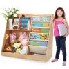 Kids Bookshelf and Toy Storage Organizer, Wooden Kids Book Shelf,Childrens Bookshelf, Bookcase for Kids Room,Nursery Bookcase for Kids, Children, Todd