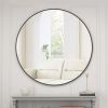 Wall Mirror 39 Inch Black Round Mirror Metal Frame