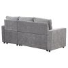 U_STYLE Soft Upholstered Sectional Sofa Bed with Storage Space, Suitable for Living Rooms and Apartments.