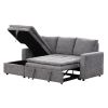 U_STYLE Soft Upholstered Sectional Sofa Bed with Storage Space, Suitable for Living Rooms and Apartments.