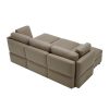 Modular Sectional Sofa Couch Bed with Storage 6 Seater, Sleeper Sofa Bed Couch with Reversible Chaise Ottomans, Adjustable Arms and Backs - Brown