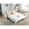 [NEW ARRIVED] [VIDEO PROVIDED] Sleeper Sofa, 2 in 1 Pull Out Couch Bed,6 seater sofa bed, L Shaped Sleeper Sectional Sofa Couch,Riveted sofa,104'' Lar