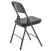 4 Pack Metal Folding Chairs with Padded Seat and Back, for Home and Office, Indoor and Outdoor Events Party Wedding, Black