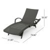 SALEM PE WICKER CHAISE LOUNGE WITH ARM