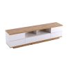 Modern TV stand for TVs up to 80'' , Media Console with Multi-Functional Storage, Entertainment Center with Door Rebound Device, TV cabinet for living