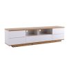 Modern TV stand for TVs up to 80'' , Media Console with Multi-Functional Storage, Entertainment Center with Door Rebound Device, TV cabinet for living