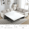 [NEW ARRIVED] [VIDEO PROVIDED] Sleeper Sofa, 2 in 1 Pull Out Couch Bed,6 seater sofa bed, L Shaped Sleeper Sectional Sofa Couch,Riveted sofa,104'' Lar