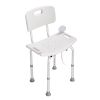 VEVOR Shower Chair, Shower Seat with Back, Adjustable Height Shower Stool, Shower Chair for Inside Shower Bathtub, Non-slip Bathroom Bench Bath Chair