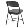 4 Pack Metal Folding Chairs with Padded Seat and Back, for Home and Office, Indoor and Outdoor Events Party Wedding, Black