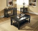 Classic Styling with Ebony Finish - Affordable Occasional Tables - Bottom Shelves, Elegant Lattice Ends