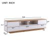 Modern TV stand for TVs up to 80'' , Media Console with Multi-Functional Storage, Entertainment Center with Door Rebound Device, TV cabinet for living