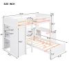 Twin size Loft Bed with a Stand-alone bed, Shelves,Desk,and Wardrobe-White