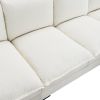 [VIDEO provided][New]118*55" Modern L-shaped Chenille Cloud Sofa with Double Seat Cushions,5-seat Upholstered Indoor Furniture,Sleeper Sofa Couch with