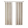 Faux Linen Tab Top Fleece Lined Curtain Panel(Only 1 Pc Panel)