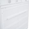 Queen Size Murphy Bed Wall Bed with Top Cabinets,White