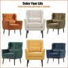 Modern Accent Chair Upholstered Foam Filled Living Room Chairs Comfy Reading Chair Mid Century Modern Chair with Chenille Fabric Lounge Arm Chairs Arm