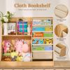 Kids Bookshelf and Toy Storage Organizer, Wooden Kids Book Shelf,Childrens Bookshelf, Bookcase for Kids Room,Nursery Bookcase for Kids, Children, Todd