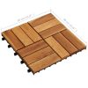 10 pcs Acacia Decking Tiles 11.8"x11.8"