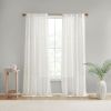 Yarn Dye Sheer Curtain Panel Pair(2 Pcs Window Panels)