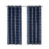 Total Blackout Metallic Print Grommet Top Curtain Panel(Only 1 Pc Panel)