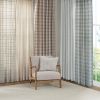 Faux Linen Tab Top Fleece Lined Curtain Panel(Only 1 Pc Panel)