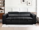 88 Inch Convertible Sofa Couch with Pull Out Bed, Modern Lounge Sleeper Sofa Set with Adjustable Headrest, Sofa Bed Furniture for for Living Room, Apa