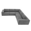 [VIDEO provided] [New]116*116" Modular L Shaped Sectional Sofa,Luxury Floor Couch Set,Upholstered Indoor Furniture,Foam-Filled Sleeper Sofa Bed for Li