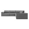 [VIDEO provided] [New]116*116" Modular L Shaped Sectional Sofa,Luxury Floor Couch Set,Upholstered Indoor Furniture,Foam-Filled Sleeper Sofa Bed for Li