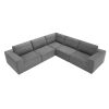 [VIDEO provided] [New]116*116" Modular L Shaped Sectional Sofa,Luxury Floor Couch Set,Upholstered Indoor Furniture,Foam-Filled Sleeper Sofa Bed for Li