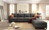 Modern Large Sectional Sofa, U-Shape Modular Sectional Couch with Storage Function,123" Sofa Bed with Ottoman,6 Seat Sectionals Chaise for Living Room